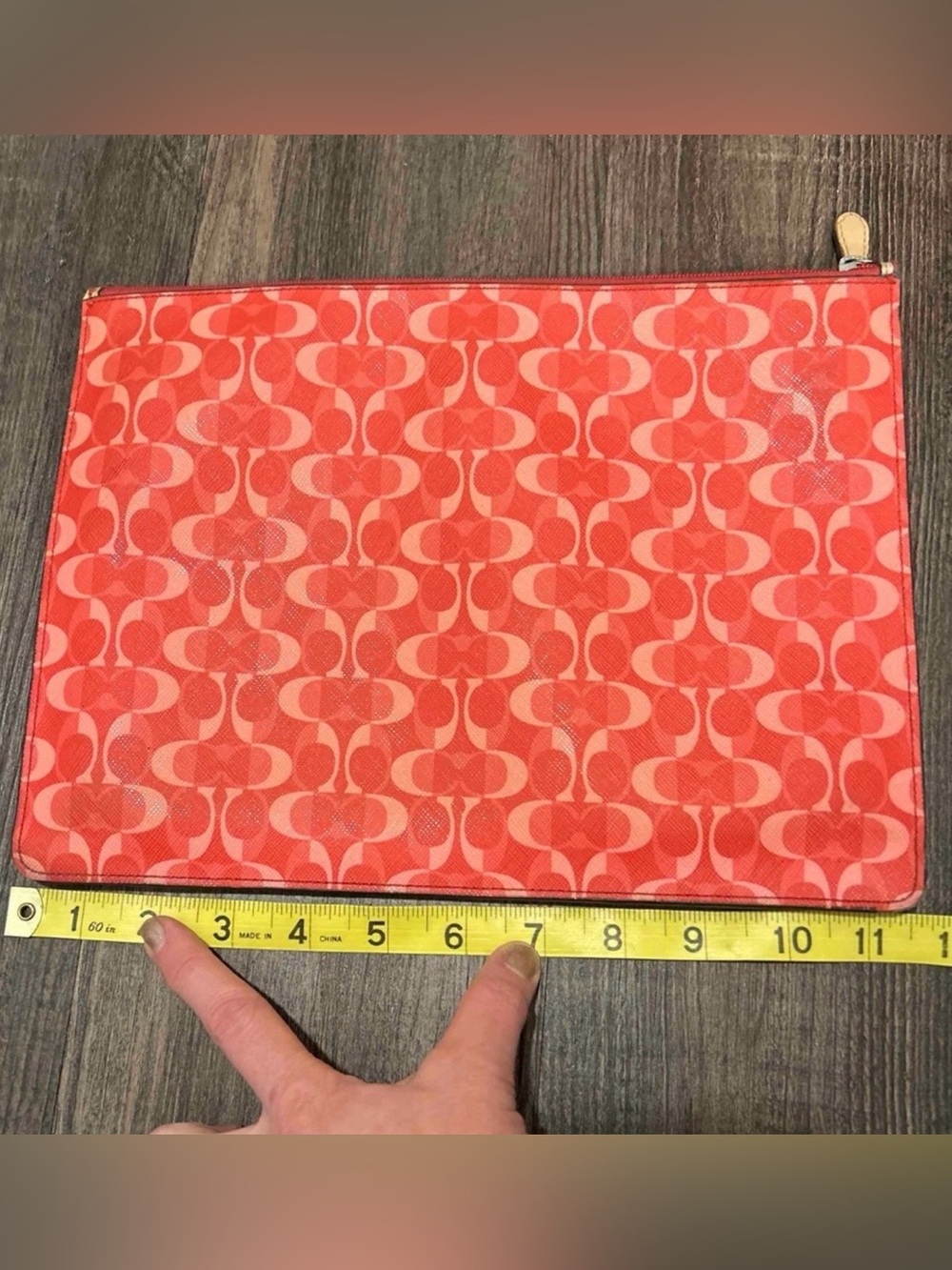 Coach RED Signature Zip Pouch, NWOT - Picture 2 of 4